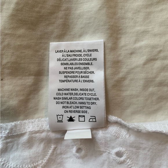 Sleeveless white eyelet lace & jersey blouse, XL, EUC, Reitmans Signature - Picture 6 of 7